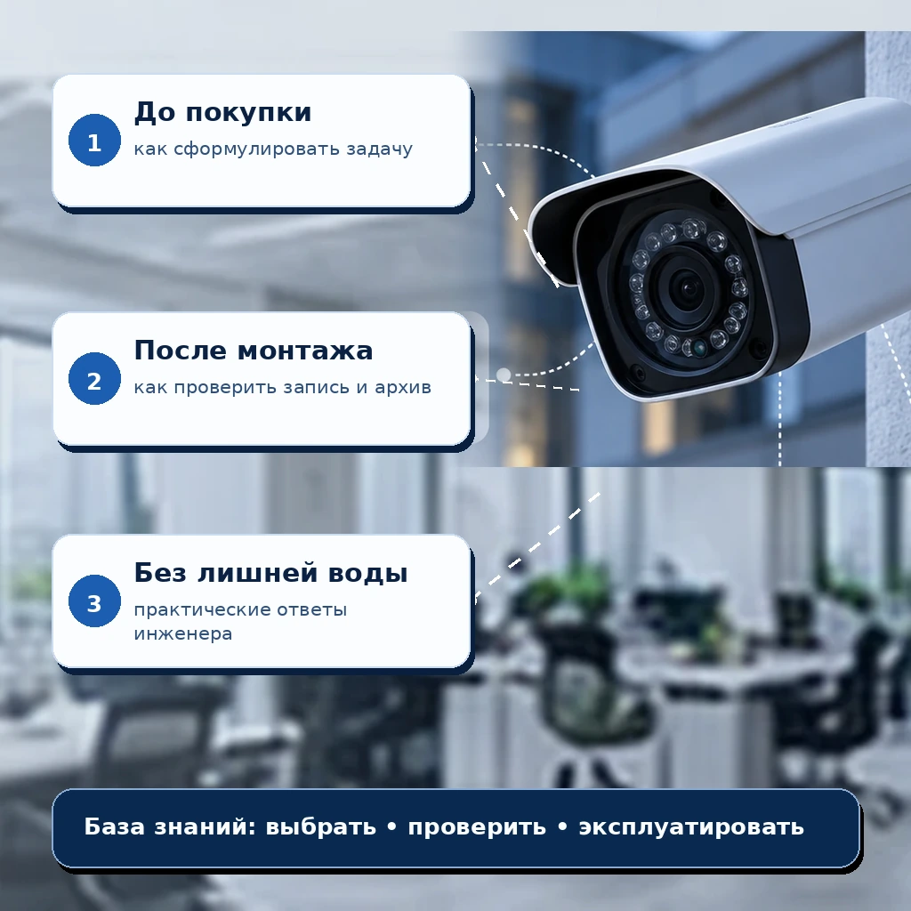 Иллюстрация первого экрана: База знаний о видеонаблюдении