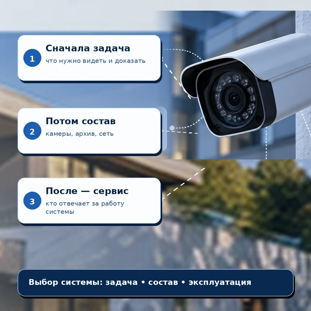 Иллюстрация первого экрана: Как выбрать систему видеонаблюдения под задачу