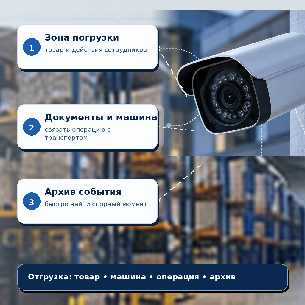 Иллюстрация первого экрана: Видеонаблюдение приёмки и отгрузки: что должно попасть в кадр