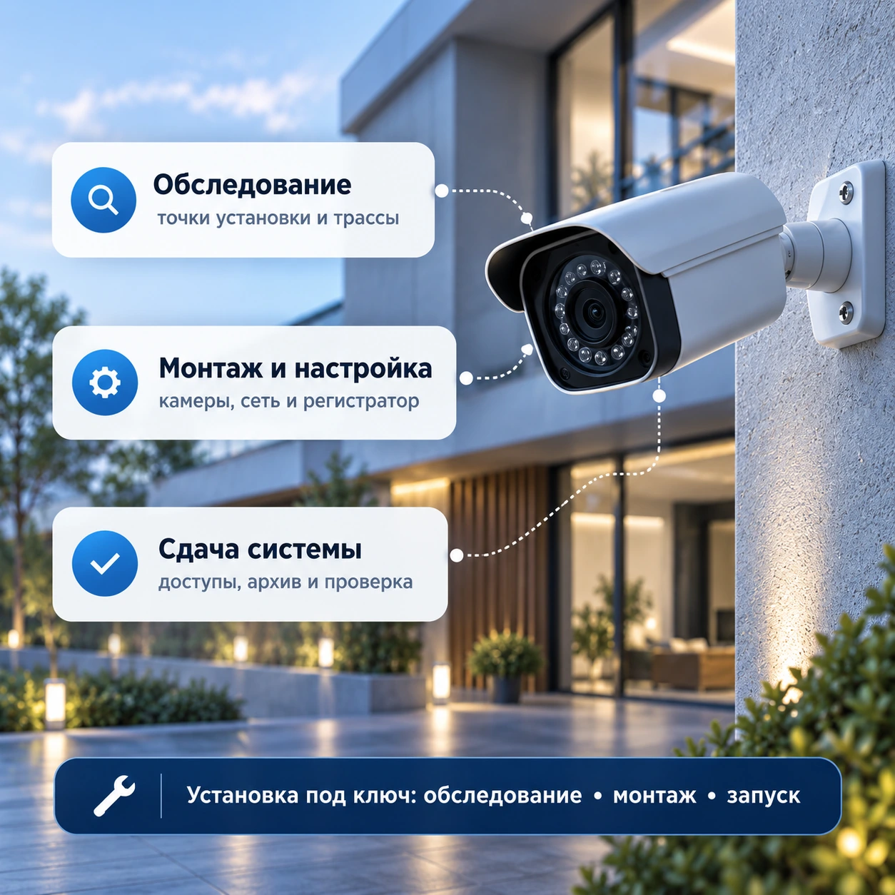 Иллюстрация первого экрана: Установка видеонаблюдения в Ростове-на-Дону под ключ